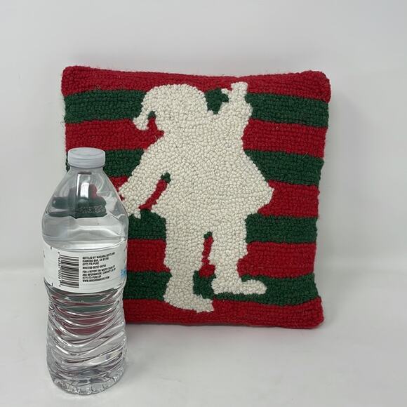New! Peking Handicraft looped wool Classis Christmas Santa pillow - Picture 4 of 9